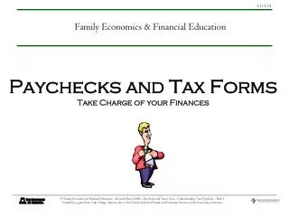 Paychecks and Tax Forms Take Charge of your Finances