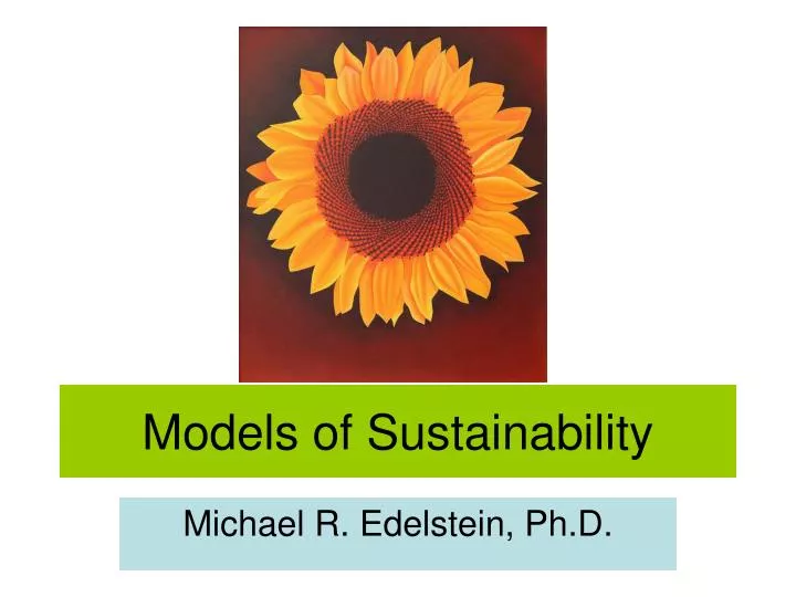 models of sustainability