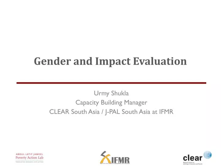 gender and impact evaluation