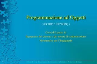 programmazione ad o ggetti