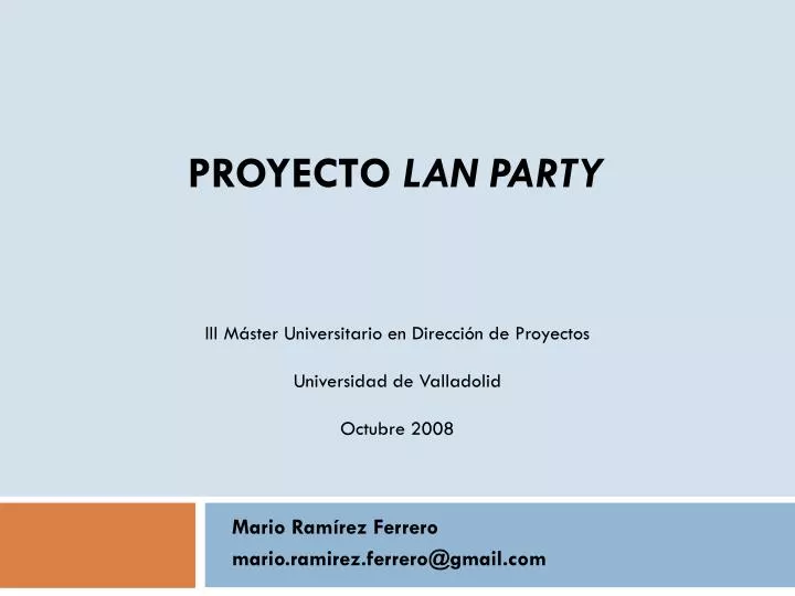 proyecto lan party