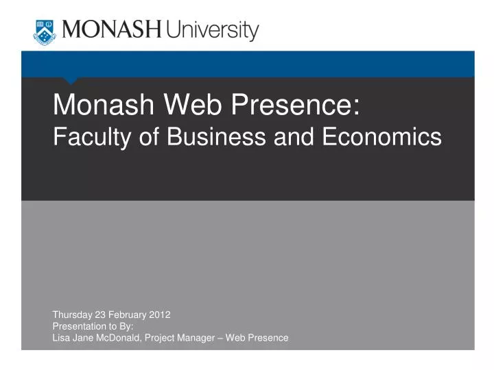 monash web presence faculty of business and economics
