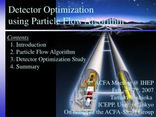 Detector Optimization using Particle Flow Algorithm