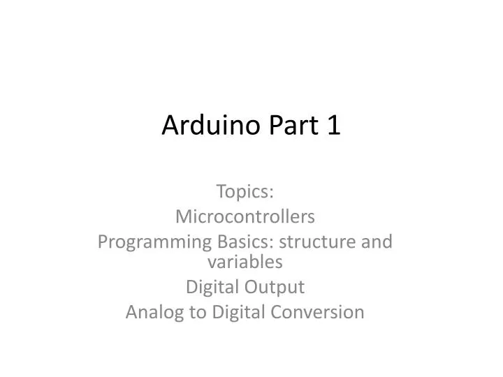 arduino part 1