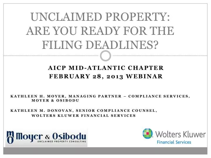 unclaimed property are you ready for the filing deadlines