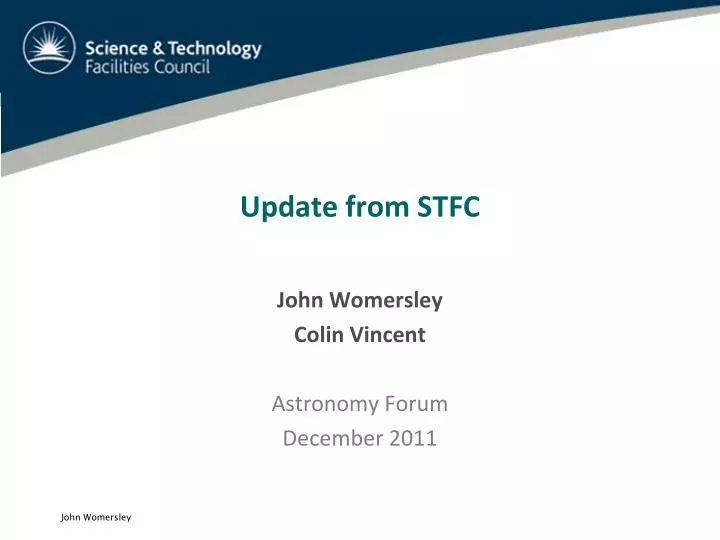 update from stfc