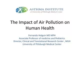 The Impact of Air Pollution on Human Health