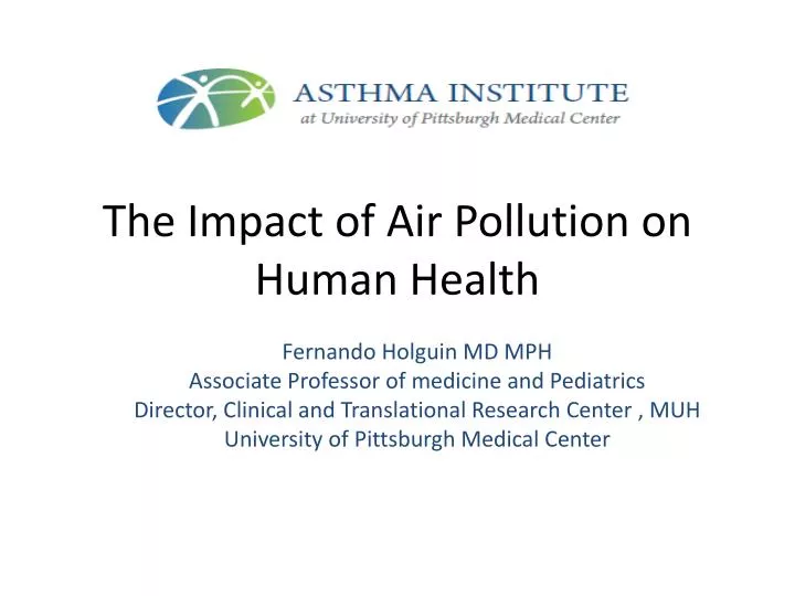 the impact of air pollution on human health