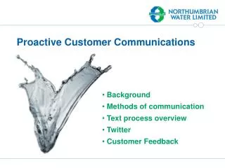 Proactive Customer Communications