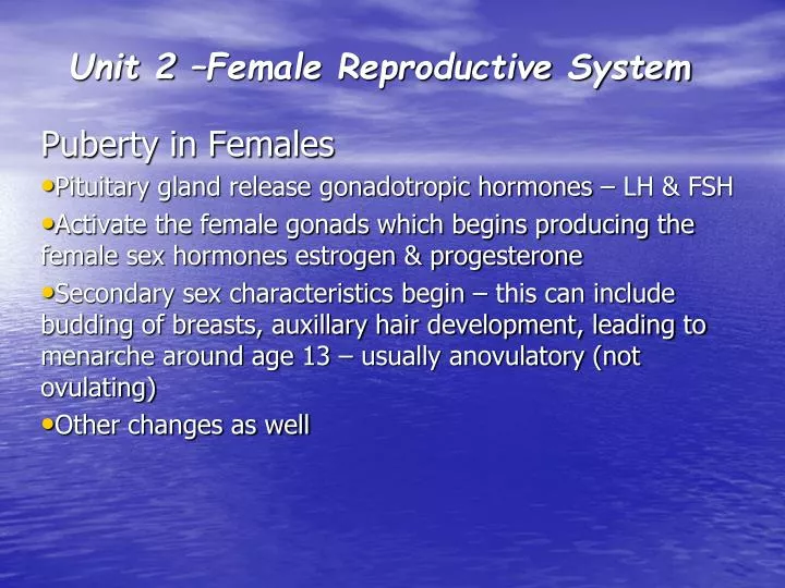 unit 2 female reproductive system