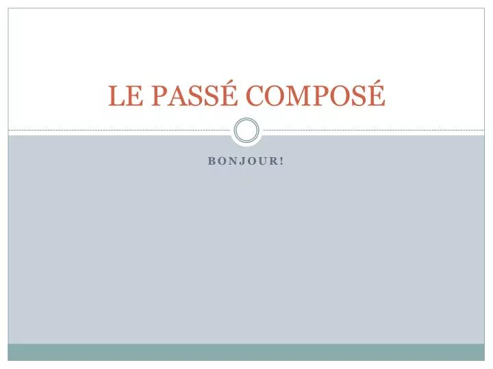 le pass compos