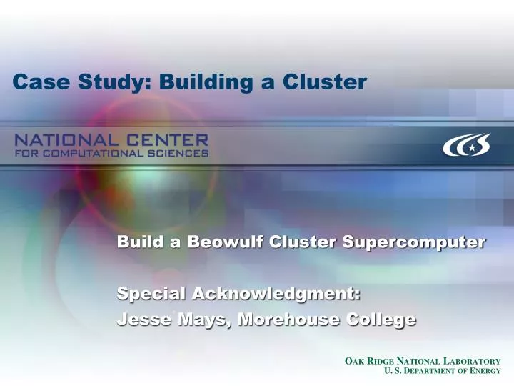 case study building a cluster
