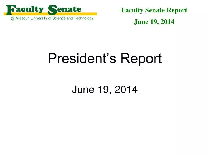 president s report june 19 2014