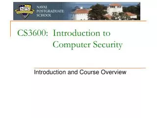 CS3600: Introduction to Computer Security