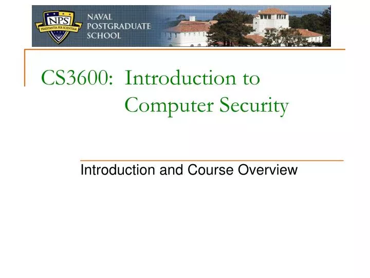cs3600 introduction to computer security