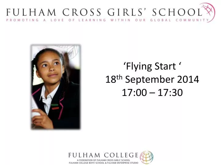 flying start 18 th september 2014 17 00 17 30