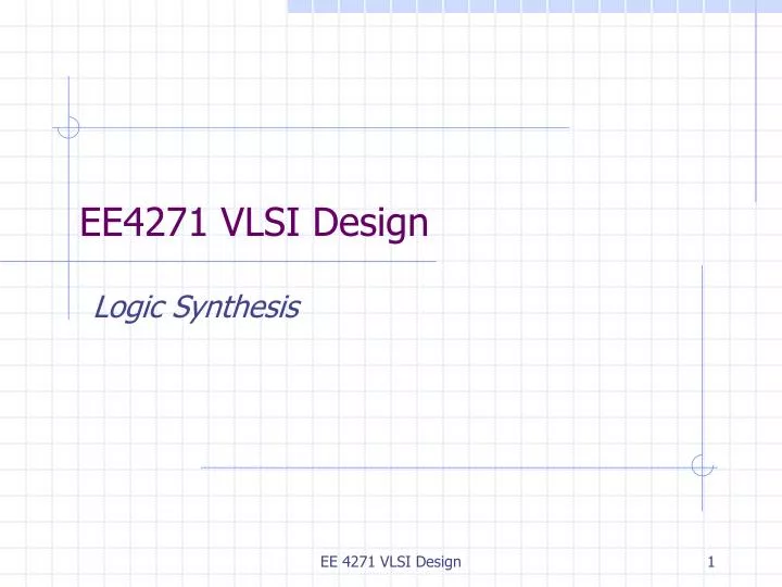 ee4271 vlsi design