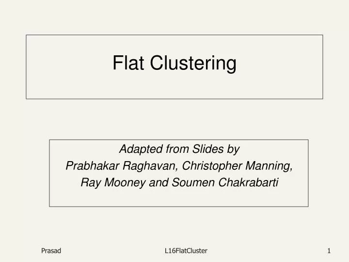 flat clustering