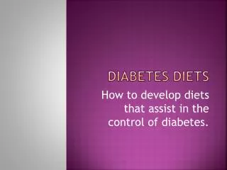 Diabetes Diets