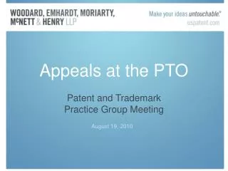 Appeals at the PTO