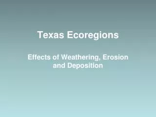 Texas Ecoregions