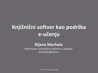 knji ni ni softver kao podr ka e u enju
