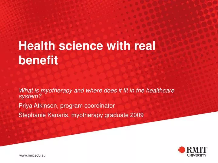 health science with real benefit