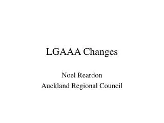 LGAAA Changes