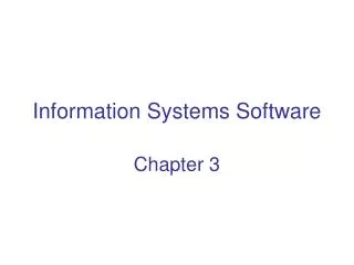 Information Systems Software