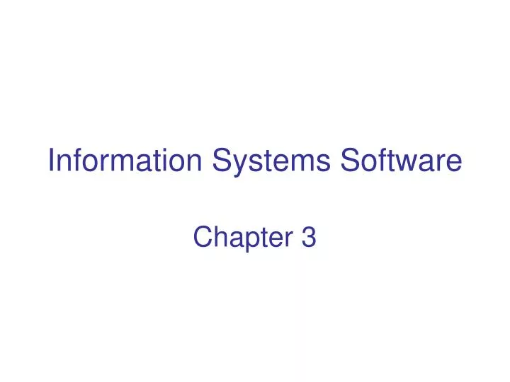 information systems software