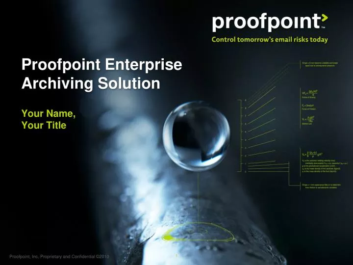proofpoint enterprise archiving solution