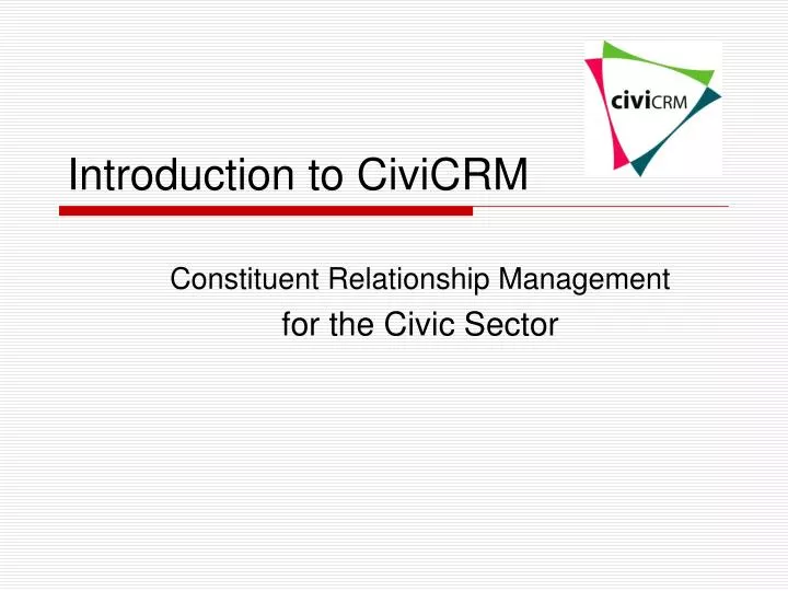 introduction to civicrm
