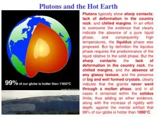 Plutons and the Hot Earth