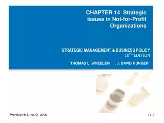 STRATEGIC MANAGEMENT &amp; BUSINESS POLICY 10 TH EDITION