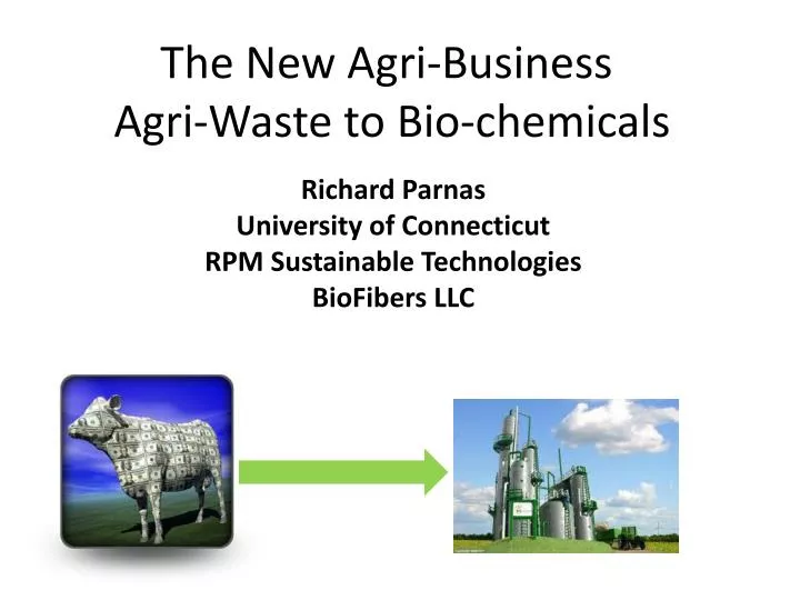 the new agri business agri waste to bio chemicals