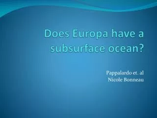 Does Europa have a subsurface ocean?