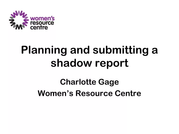 planning and submitting a shadow report