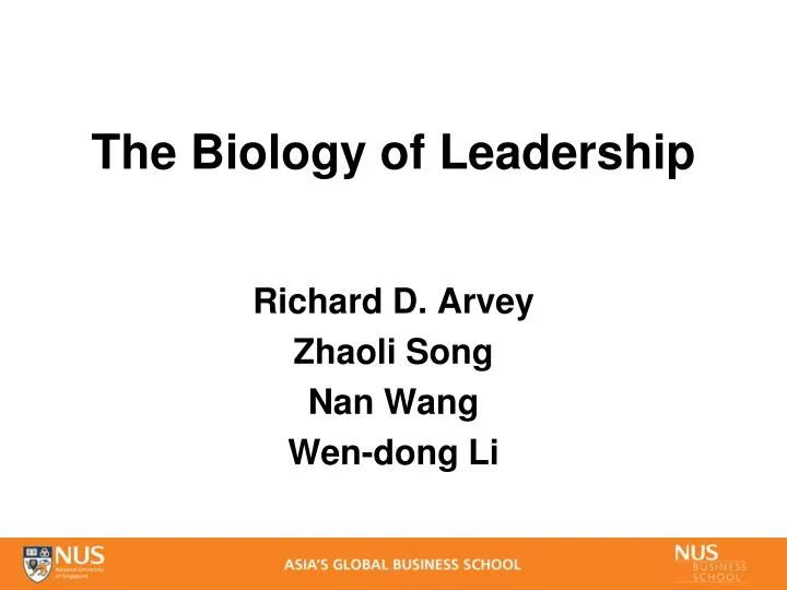 the biology of leadership