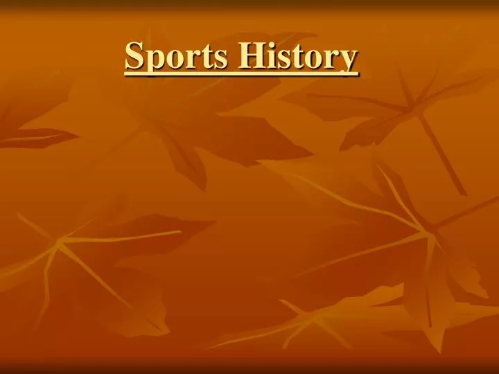 sports history