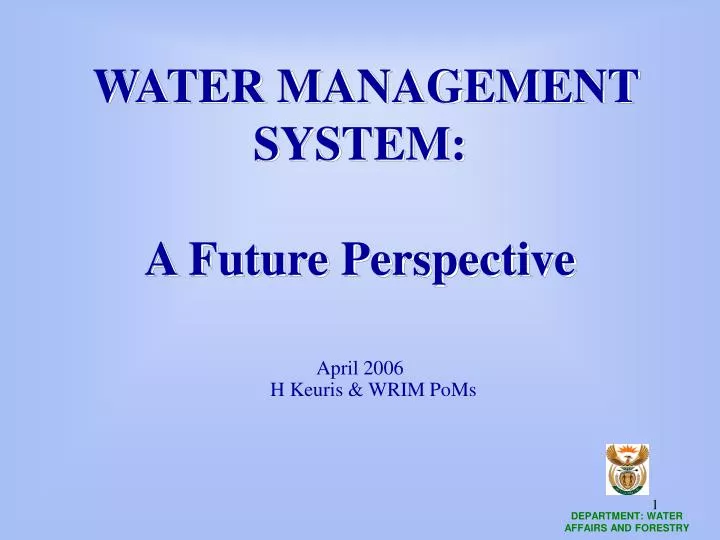 water management system a future perspective