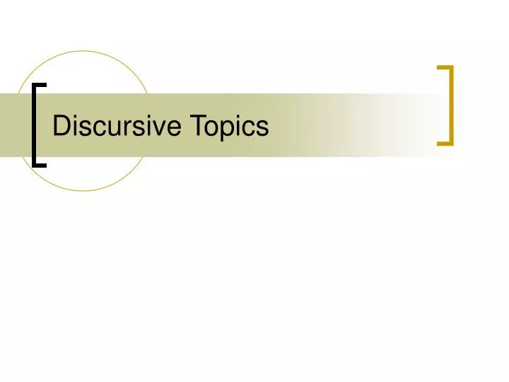 discursive topics