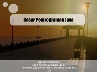 dasar pemrograman java