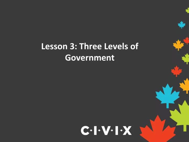 lesson 3 three levels of government