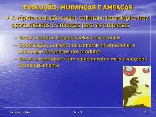 evolu o mudan as e amea as