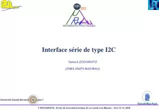 interface s rie de type i2c