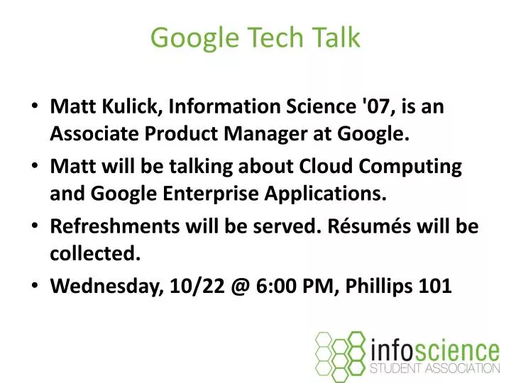 google tech talk