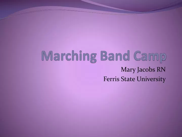 marching band camp