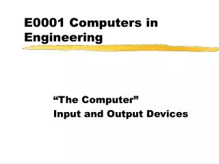 E0001 Computers in Engineering