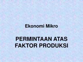 ekonomi mikro
