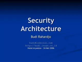 security architecture